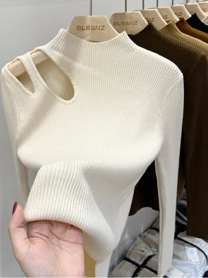 Turtleneck Knitted Women Sweater