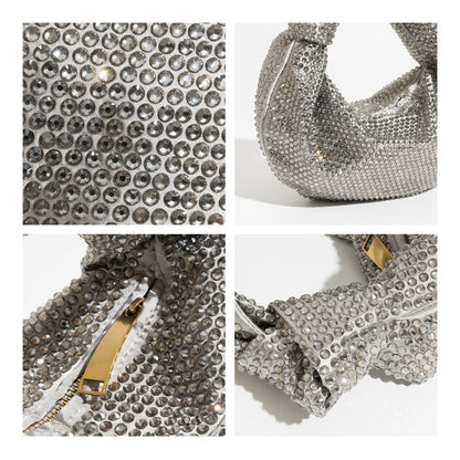 Crystal Rhinestone Knotted Clutch Purse