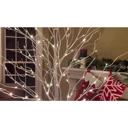 Birch Tree,Warm White, for Home,Pack of 3, Festival, Party, and Christmas Decoration, Indoor and Outdoor Use