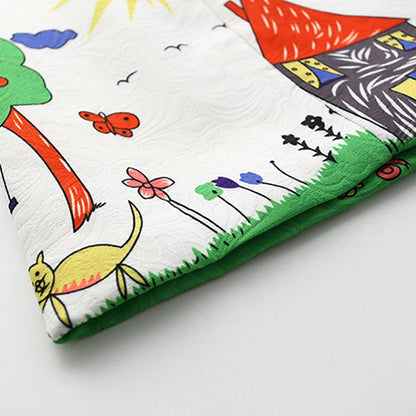 Summer Girls Dress Graffiti Print